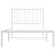 Metal Bed Frame without Mattress with Headboard White 90x190 cm