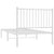Metal Bed Frame without Mattress with Headboard White 90x190 cm