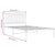 Metal Bed Frame without Mattress with Headboard White 107x203 cm King Single