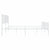 Metal Bed Frame without Mattress with Footboard White 183x203 cm King