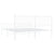 Metal Bed Frame without Mattress with Footboard White 183x203 cm King