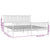 Metal Bed Frame without Mattress with Footboard White 183x203 cm King