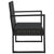 Garden Armchair with Cushion Black Poly Rattan