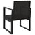 Garden Armchair with Cushion Black Poly Rattan
