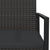 Garden Armchair with Cushion Black Poly Rattan