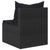 Garden Middle Sofas with Cushions 2 pcs Black Poly Rattan