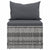 Garden Middle Sofas with Cushions 2 pcs Grey Poly Rattan