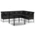 2 Piece Garden Dining Set with Cushions Black Poly Rattan