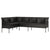 2 Piece Garden Dining Set with Cushions Black Poly Rattan