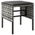 Garden Footstools with Cushions 4 pcs Grey Poly Rattan