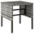 Garden Footstools with Cushions 4 pcs Grey Poly Rattan