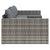 2 Piece Garden Lounge Set with Cushions Grey Poly Rattan