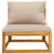 2 Piece Garden Sofa Set with Cushions Solid Wood Acacia