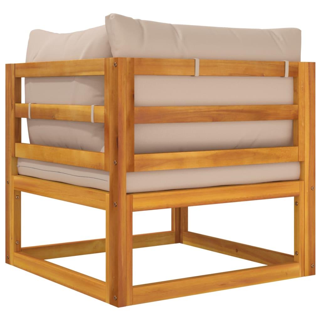 2 Piece Garden Sofa Set with Cushions Solid Wood Acacia
