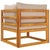 2 Piece Garden Sofa Set with Cushions Solid Wood Acacia