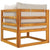 2 Piece Garden Sofa Set with Cushions Solid Wood Acacia