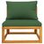 2 Piece Garden Sofa Set with Cushions Solid Wood Acacia