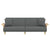 Sofa Bed with Armrests Dark Grey Fabric