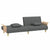 Sofa Bed with Armrests Dark Grey Fabric