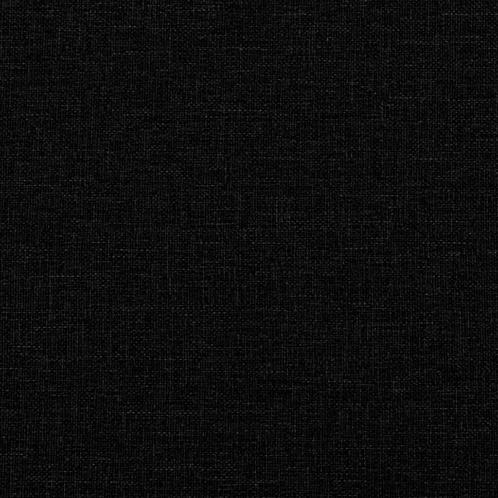 Sofa Bed with Armrests Black Fabric