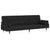 Sofa Bed with Cushions Black Velvet