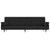 Sofa Bed with Cushions Black Velvet
