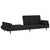 Sofa Bed with Cushions Black Velvet