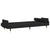 Sofa Bed with Cushions Black Velvet