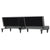 Sofa Bed with Cup Holders Dark Grey Fabric