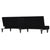 Sofa Bed with Cup Holders Black Fabric