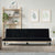Sofa Bed with Cup Holders Black Fabric