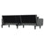 Sofa Bed with Cup Holders Dark Grey Fabric