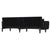 Sofa Bed with Cup Holders Black Fabric