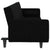 Sofa Bed with Cushions Black Fabric