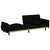 Sofa Bed with Cushions Black Fabric