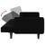 Sofa Bed with Cushions Black Fabric