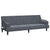 Sofa Bed with Armrests Dark Grey Velvet