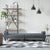 Sofa Bed with Armrests Dark Grey Velvet