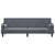 Sofa Bed with Armrests Dark Grey Velvet