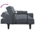 Sofa Bed with Armrests Dark Grey Velvet