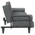Sofa Bed with Armrests Dark Grey Fabric