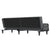 Sofa Bed with Armrests Dark Grey Fabric
