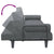 Sofa Bed with Armrests Dark Grey Fabric
