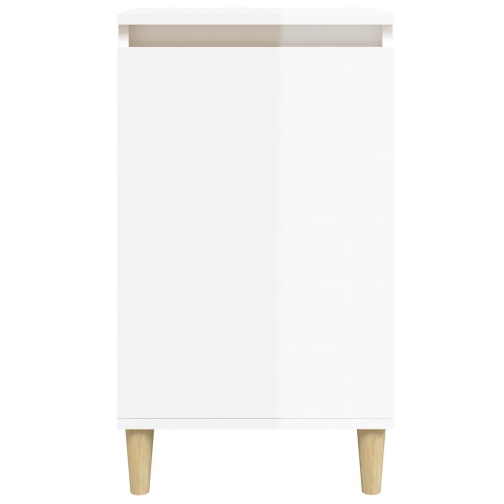 Bedside Cabinet High Gloss White 40x35x70 cm Engineered Wood