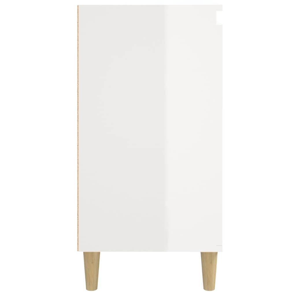 Bedside Cabinets 2 pcs High Gloss White 40x35x70 cm Engineered Wood