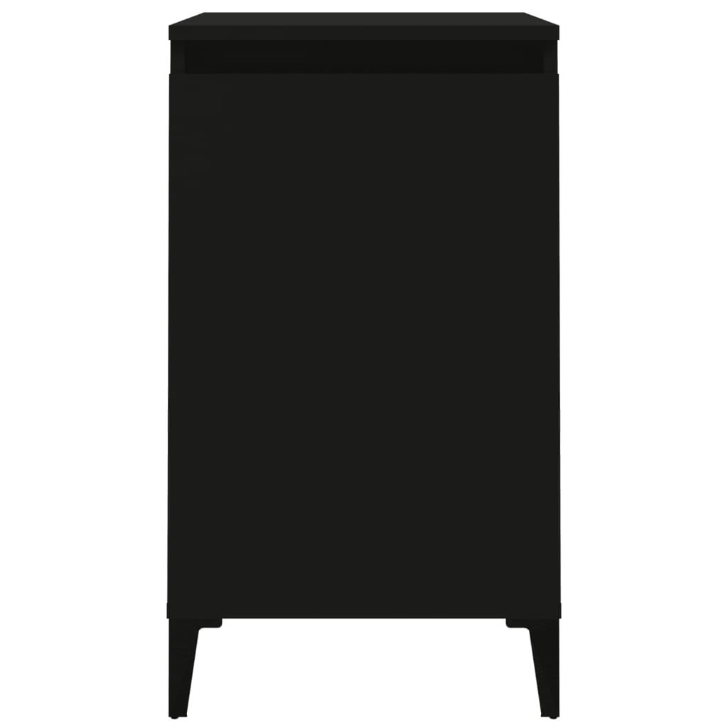 Bedside Cabinet Black 40x35x70 cm Engineered Wood