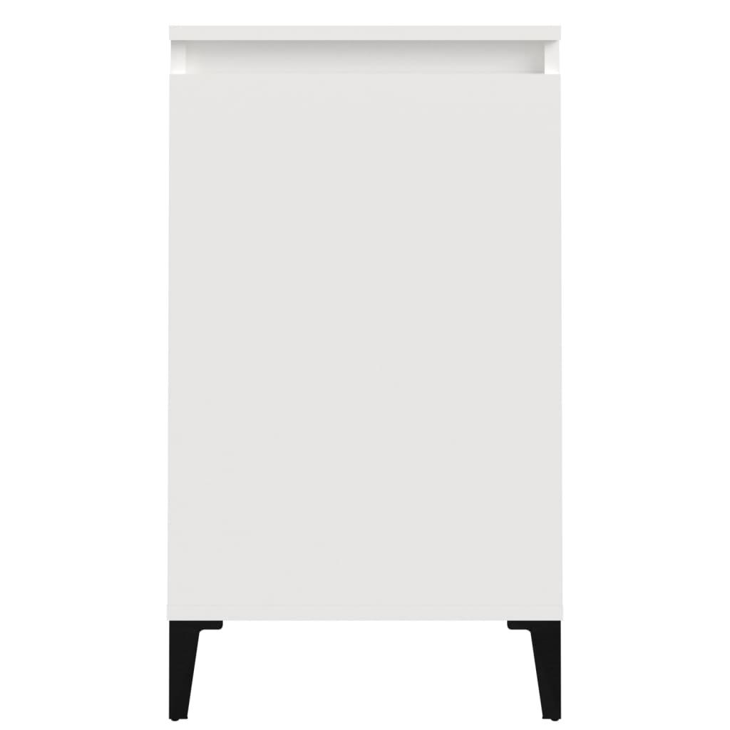Bedside Cabinet High Gloss White 40x35x70 cm Engineered Wood