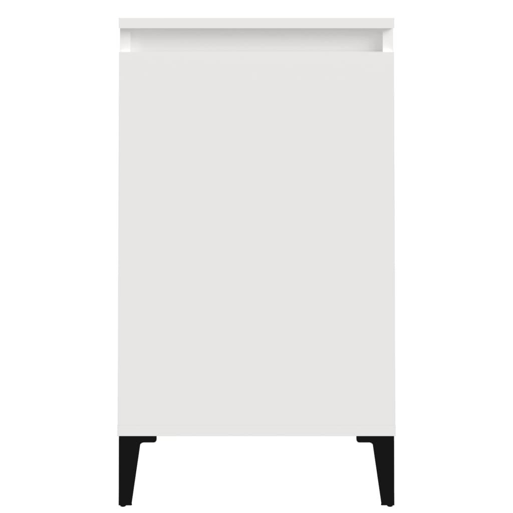 Bedside Cabinets 2 pcs High Gloss White 40x35x70cm Engineered Wood