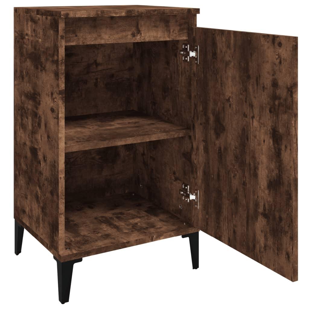 Bedside Cabinet Smoked Oak 40x35x70 cm Engineered Wood