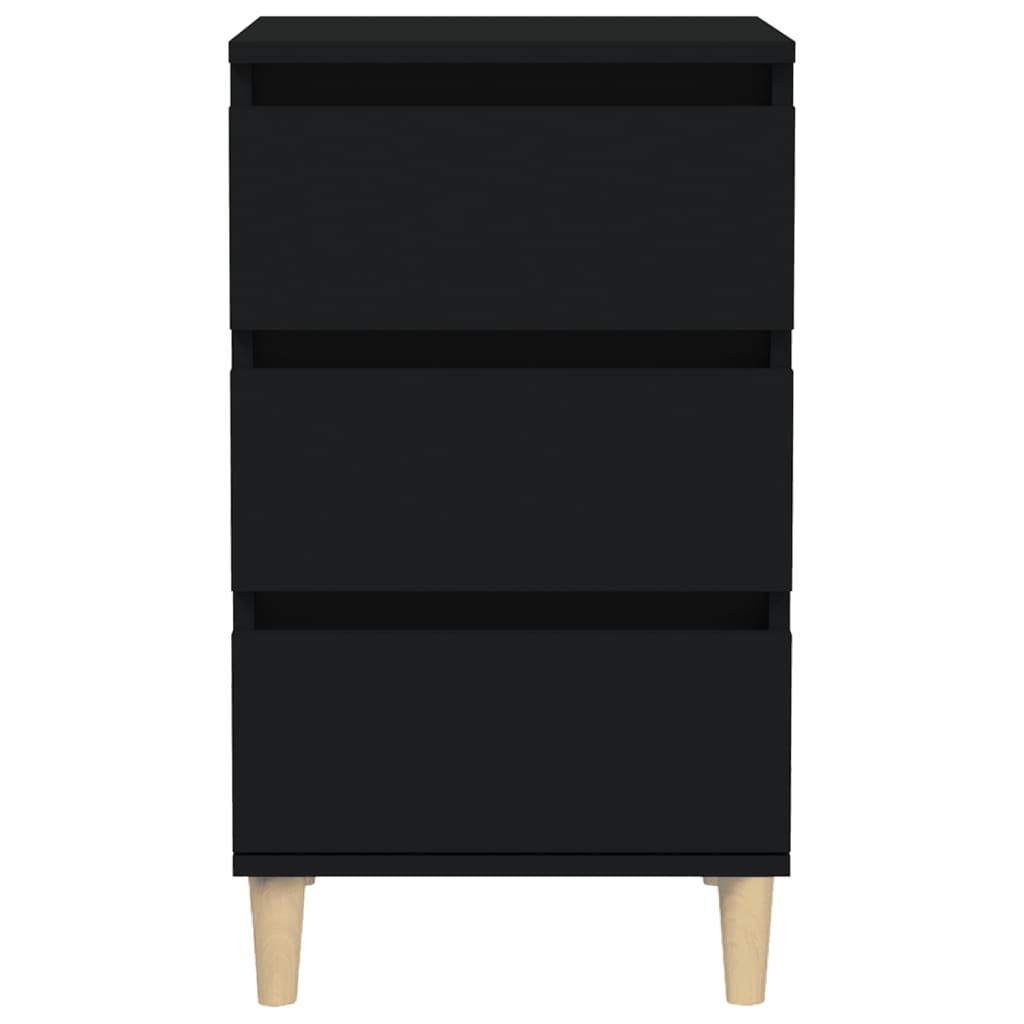 Bedside Cabinet Black 40x35x70 cm Engineered Wood